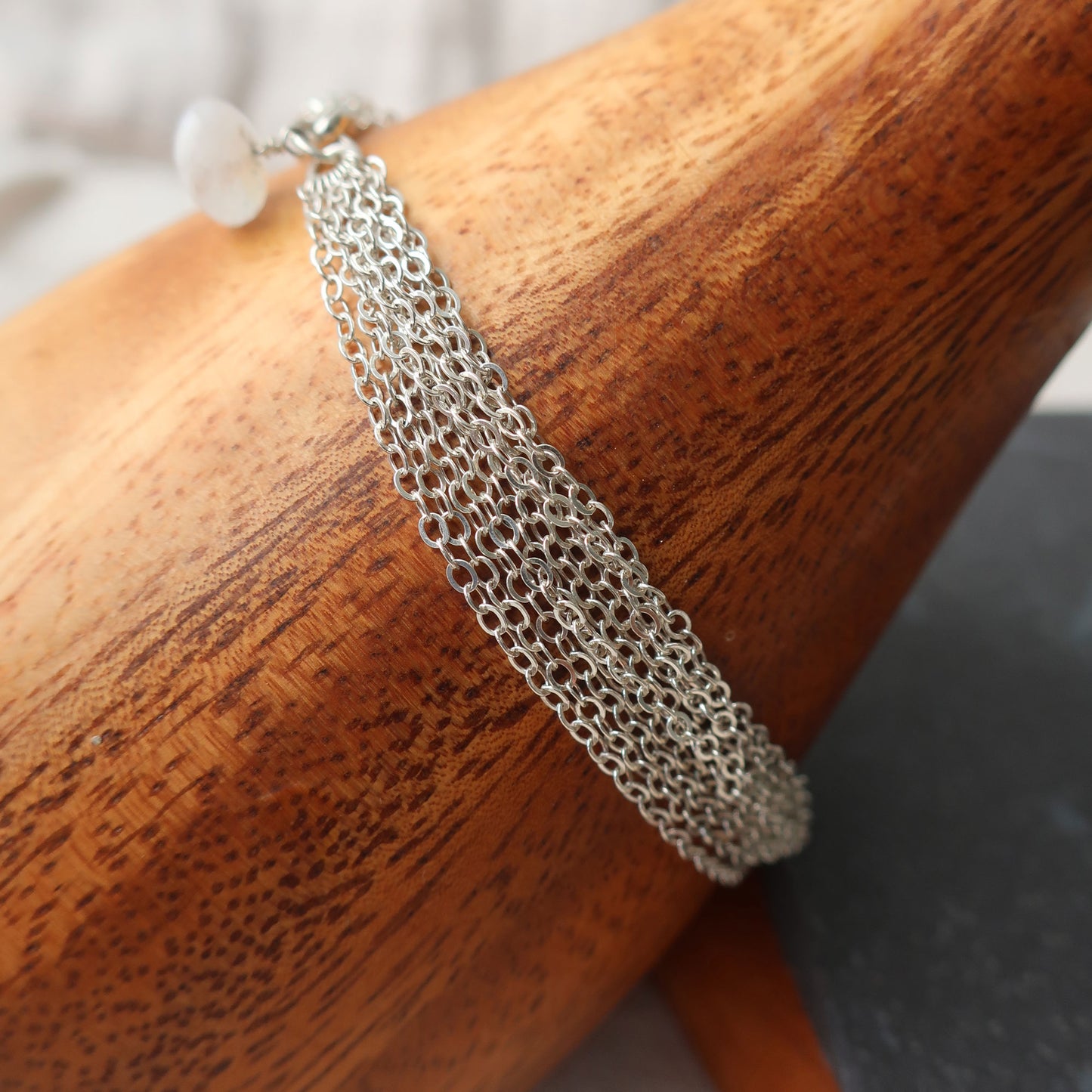 Modern Silver x Moonstone Bracelet