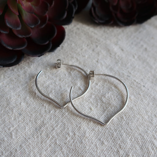 Lotus Hoop Earrings