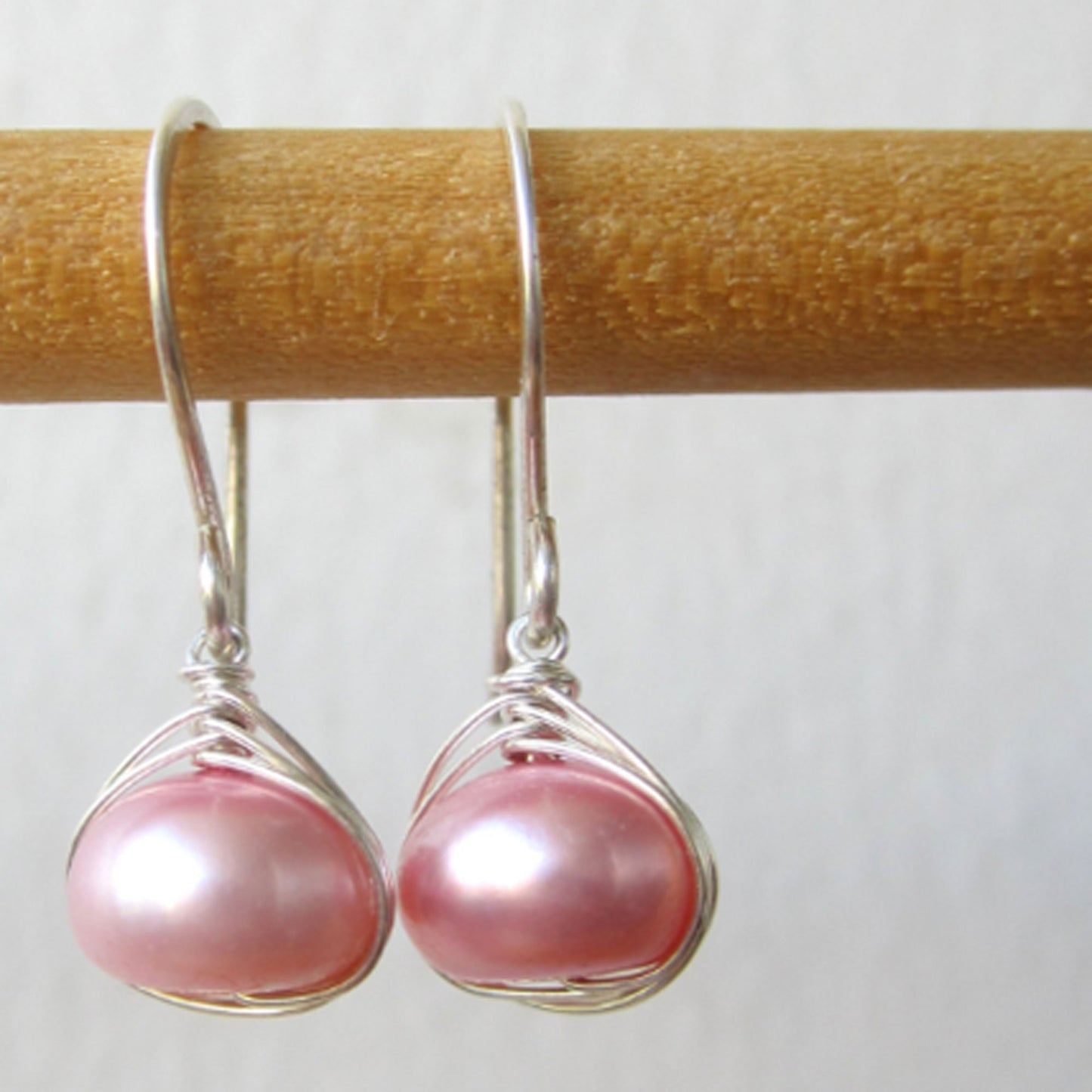 Enchanted - Modern Woven Freshwater Pearl Earrings