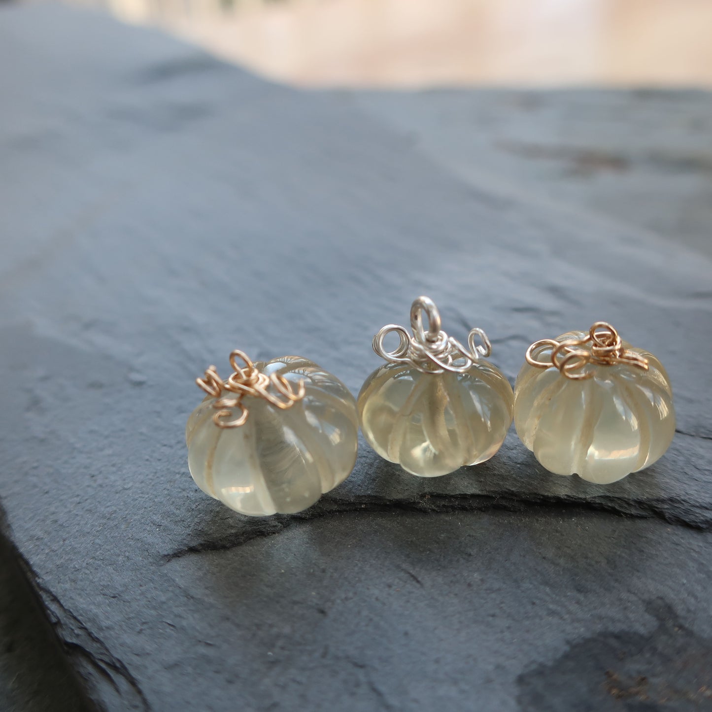 Gemstone Pumpkin Necklace