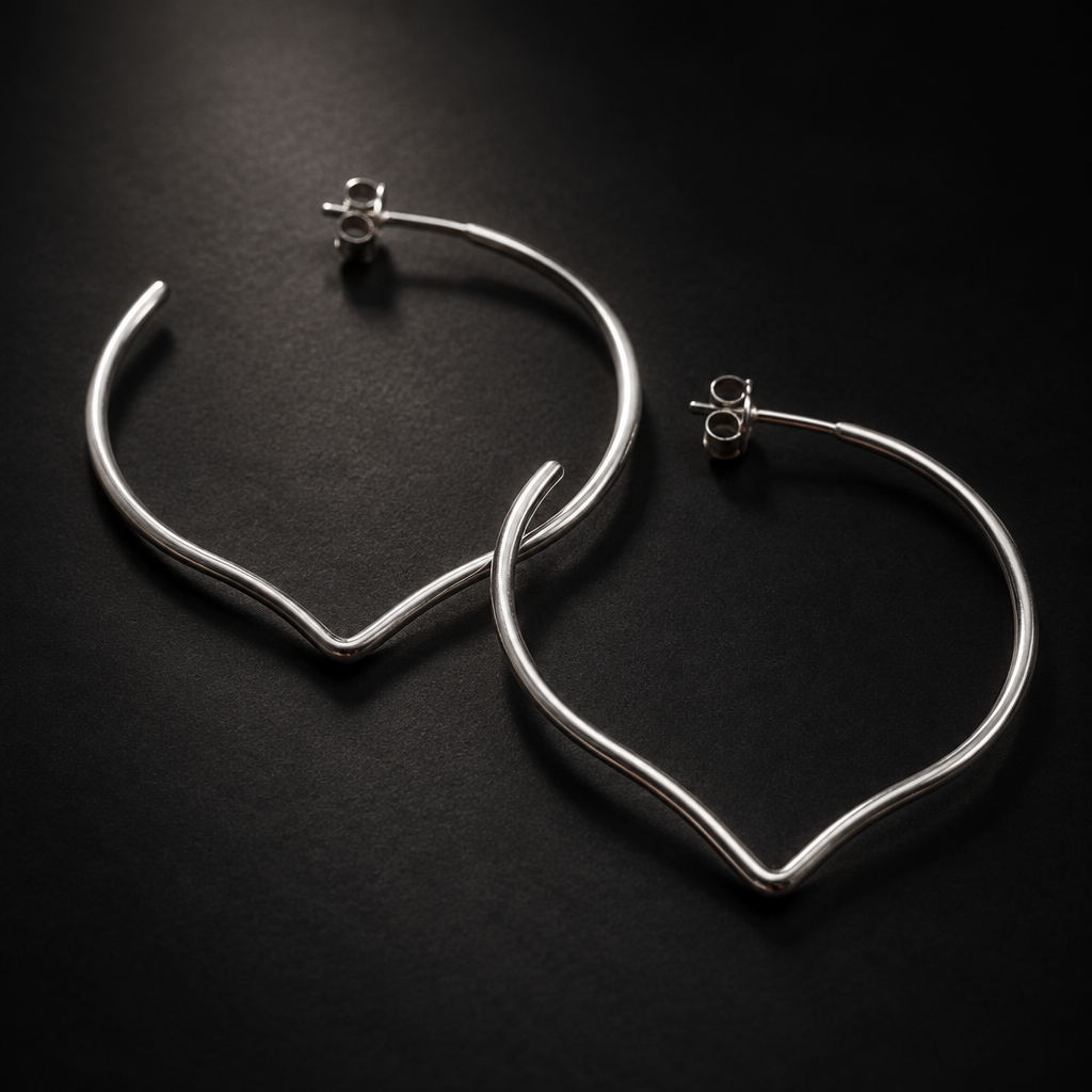 Lotus Hoop Earrings