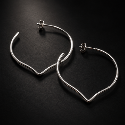 Lotus Hoop Earrings