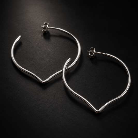 Lotus Hoop Earrings