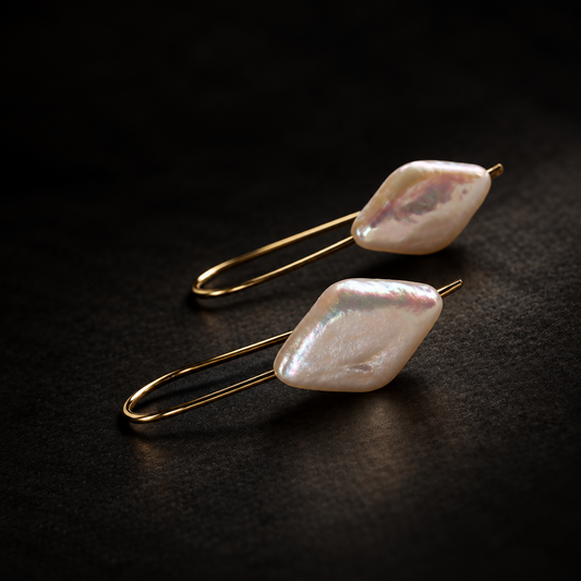 Diamond Pearl Earrings