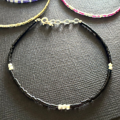 Minimalist Tiny Colorful Bead Bracelets, Delicate Stacking Beaded Bracelet, Handmade Boho Seed Bead Bracelet Jewelry - Gift for Him and Her