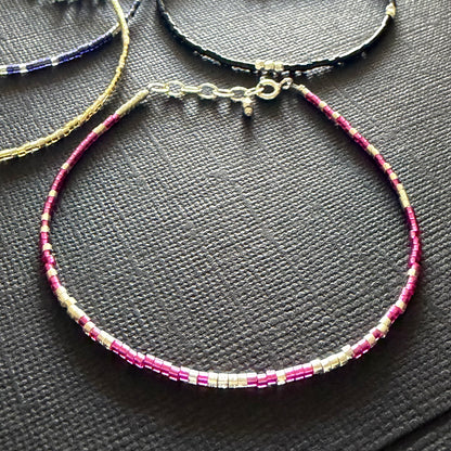 Minimalist Tiny Colorful Bead Bracelets, Delicate Stacking Beaded Bracelet, Handmade Boho Seed Bead Bracelet Jewelry - Gift for Him and Her