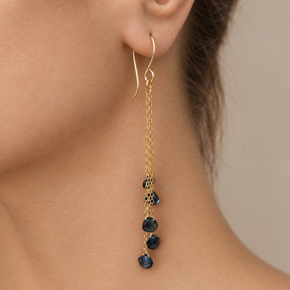 Artisan Topaz Drop Earrings with 14K Gold-Filled Hooks, Elegant Evening Wear