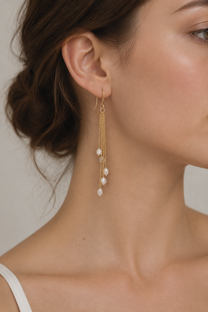 Artisan Topaz Drop Earrings with 14K Gold-Filled Hooks, Elegant Evening Wear