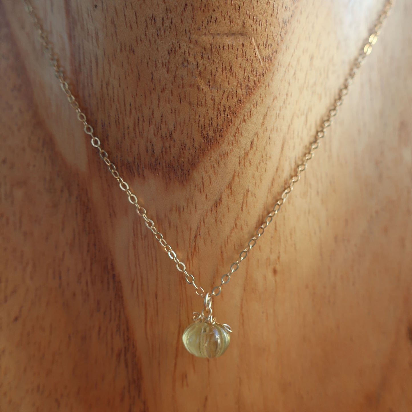 Mini Gem Pumpkin Necklace