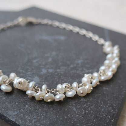 White Freshwater Pearl Bracelet