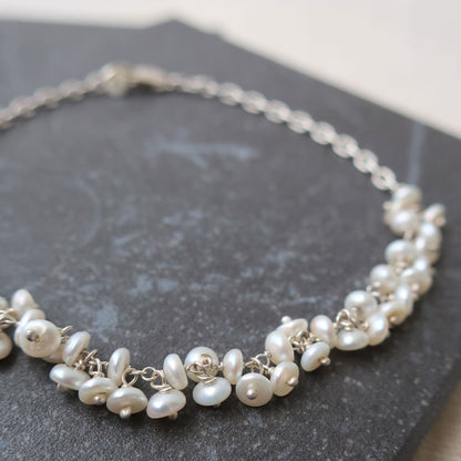 White Freshwater Pearl Bracelet