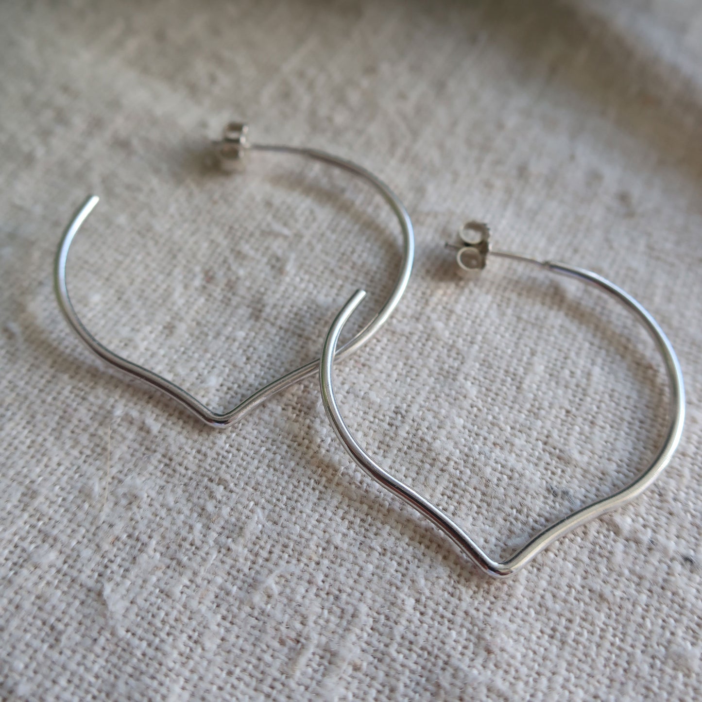 Lotus Hoop Earrings