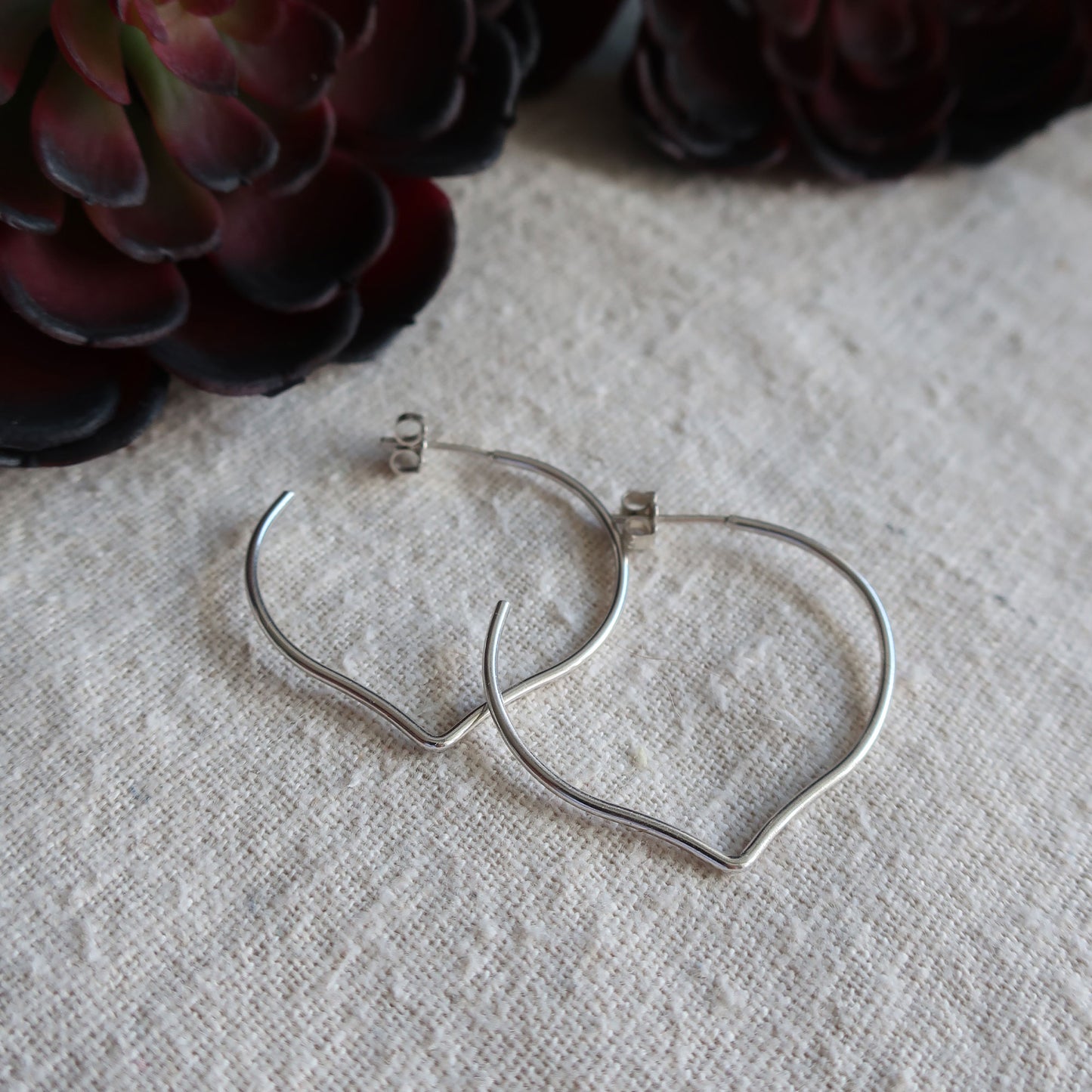 Lotus Hoop Earrings