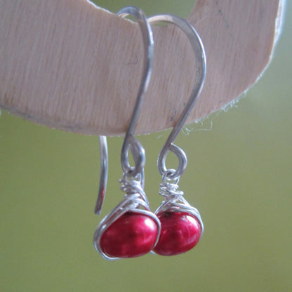 Enchanted - Modern Woven Freshwater Pearl Earrings