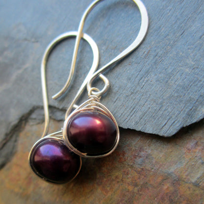 Enchanted - Modern Woven Freshwater Pearl Earrings