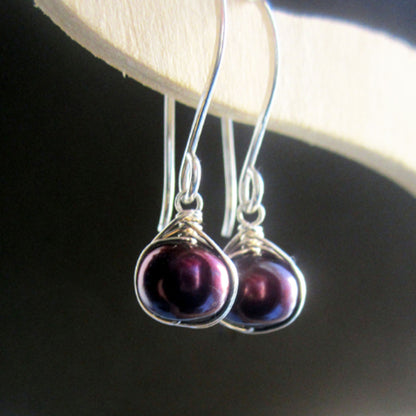 Enchanted - Modern Woven Freshwater Pearl Earrings