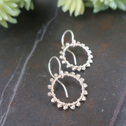 Dainty Silver Hoop Earrings