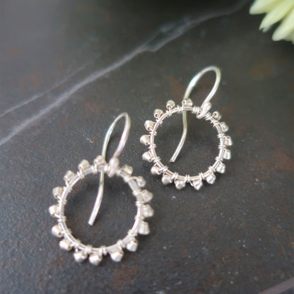 Dainty Silver Hoop Earrings