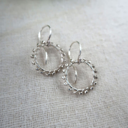 Dainty Silver Hoop Earrings