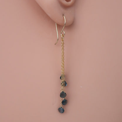 London Blue Topaz Gemstone Flow Earrings