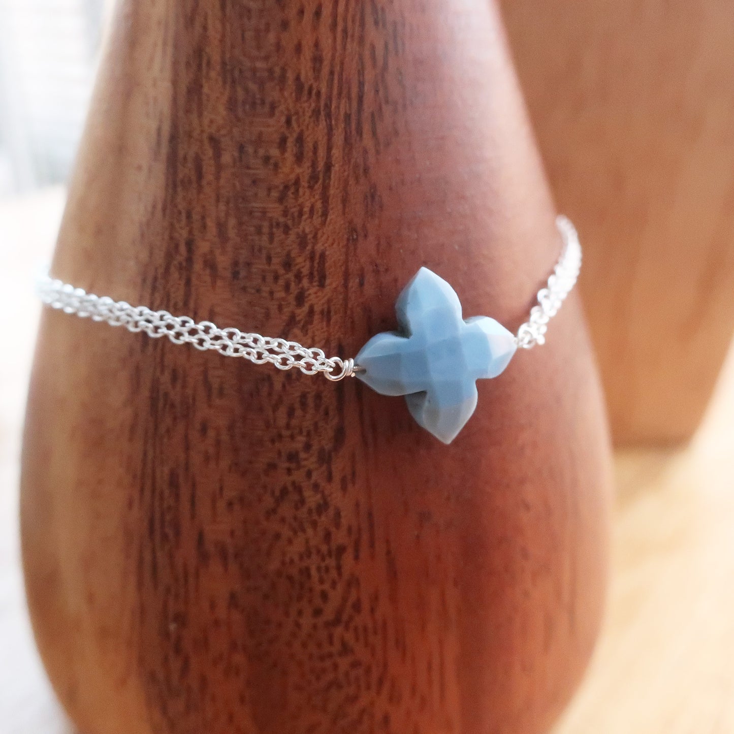 Blue Opal Wildflower Bracelet