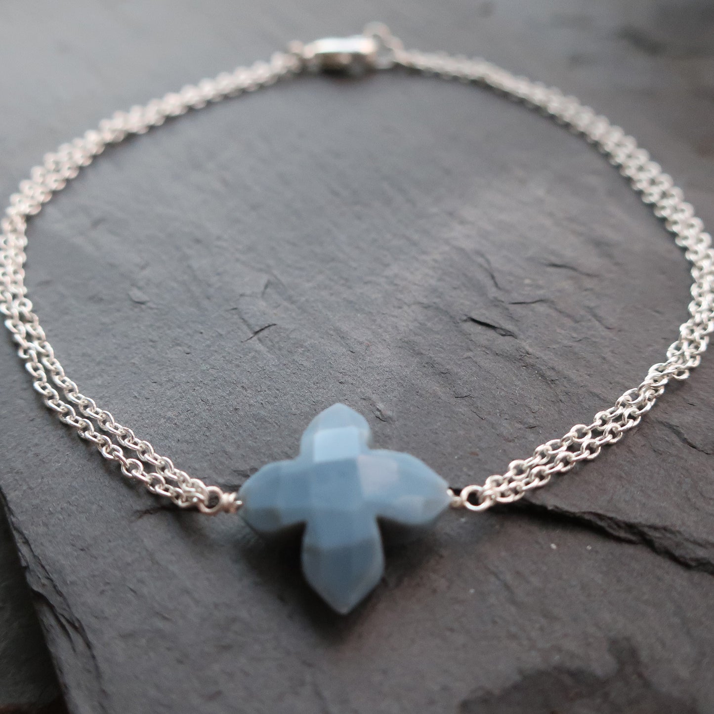 Blue Opal Wildflower Bracelet