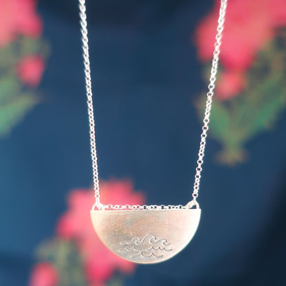 Mezza Luna Necklace - Ocean Waves