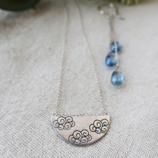 Mezza Luna Necklace - Clouds