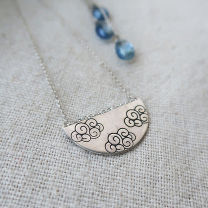 Mezza Luna Necklace - Clouds